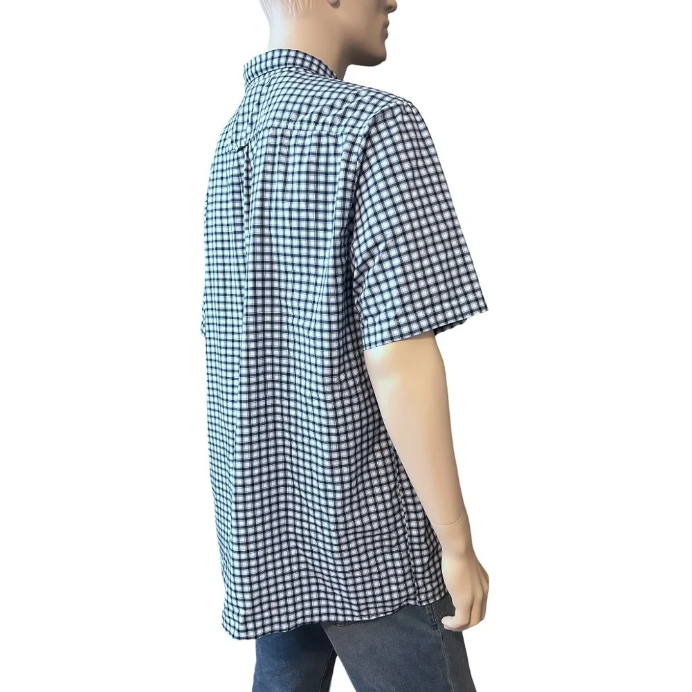 Helly Hansen Fjord Shirt Activity Two Tone Blue Plaid Lightweight Versatile NWOT - Picture 6 of 13